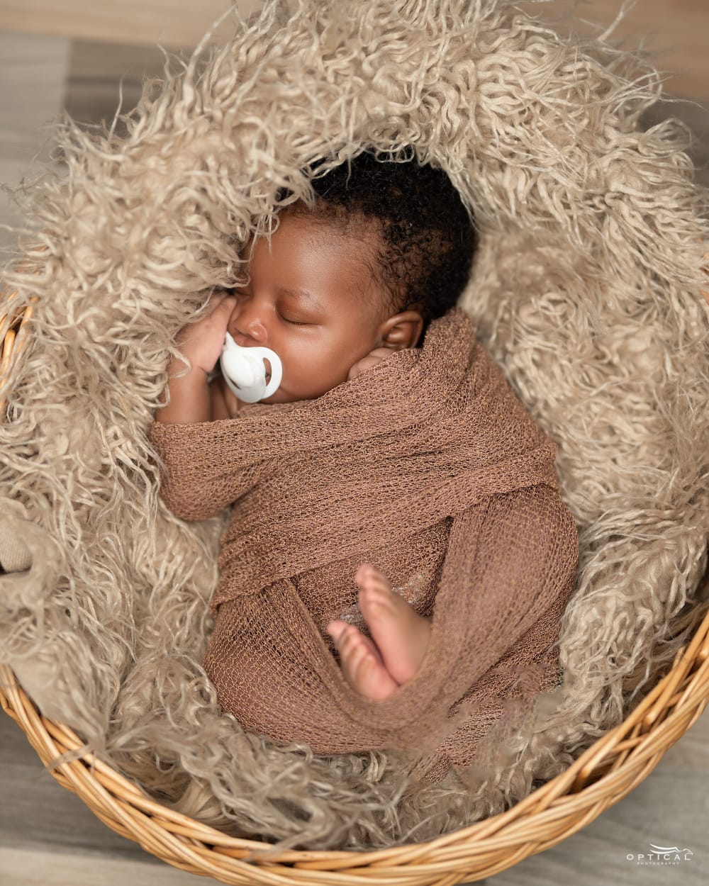 Sweet IVF baby with pacifier born at Lusaka IVF clinic (privacy protected)