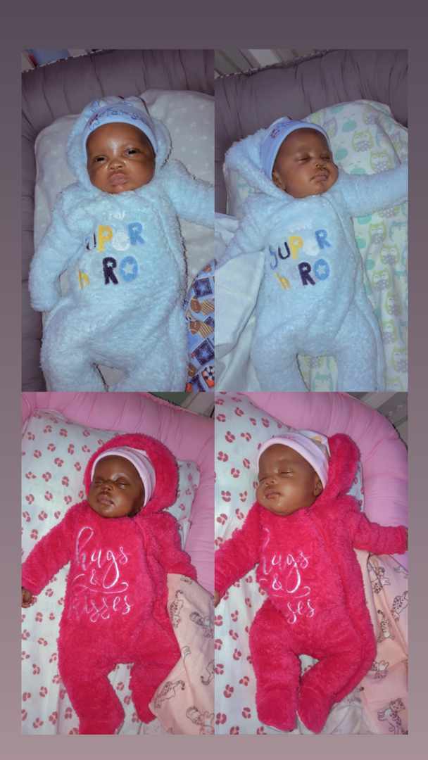 IVF twins collage from Sali fertility clinic Zambia (privacy protected)