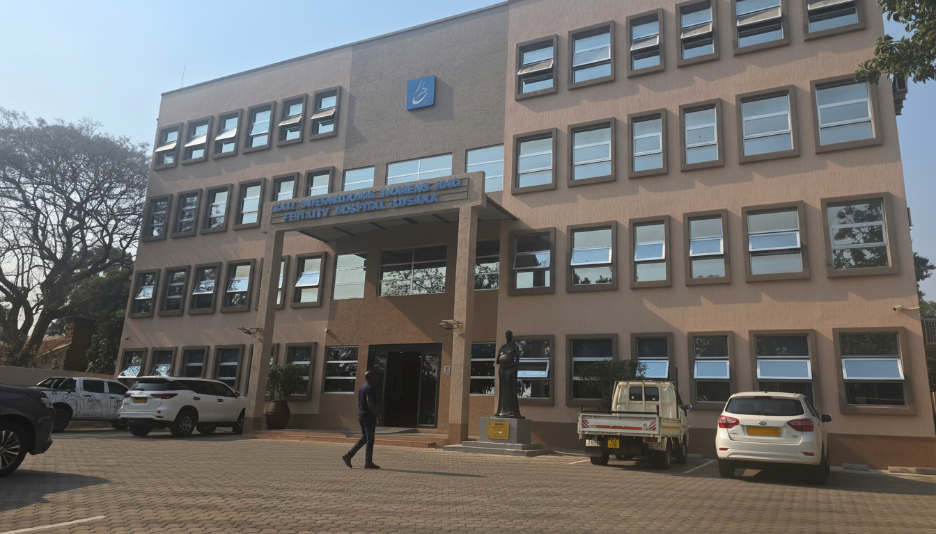 Sali International Women's Hospital building exterior in Lusaka, Zambia